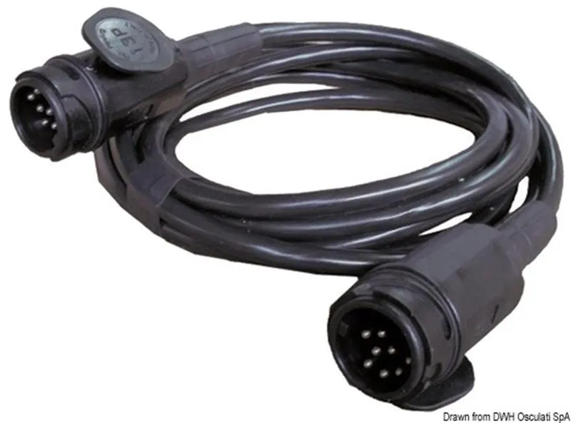 Cavo prolunga rimorchio 2 spine/13 poli 5 mt