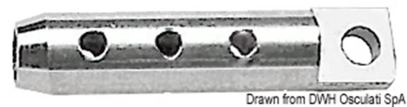 Terminale inox per draglia occhio Ø 6 mm