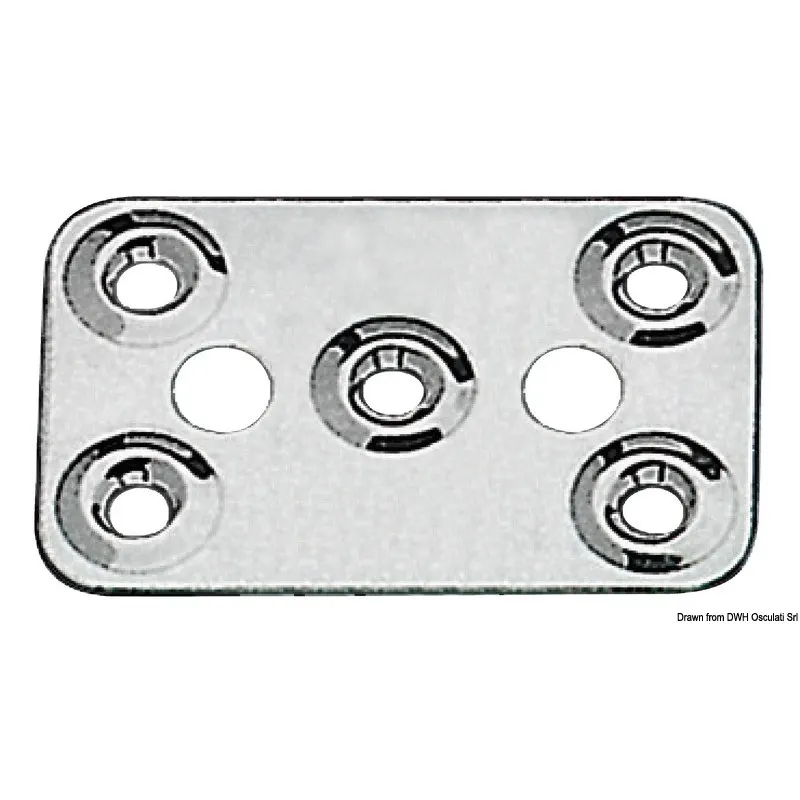 Piastrina fissa cinghie 62x40 mm