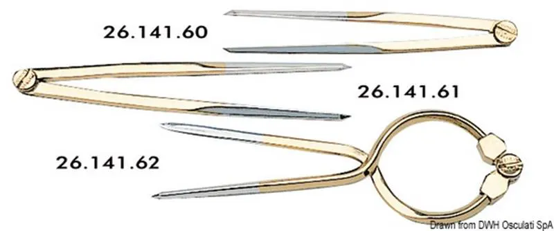 Compasso ottone 177 mm lungo