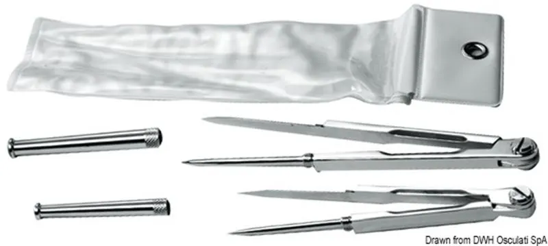 Compasso ottone cromato 180 mm