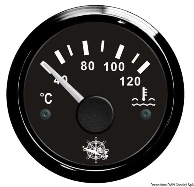 Indicatore temperatura acqua 40/120° nero/nera