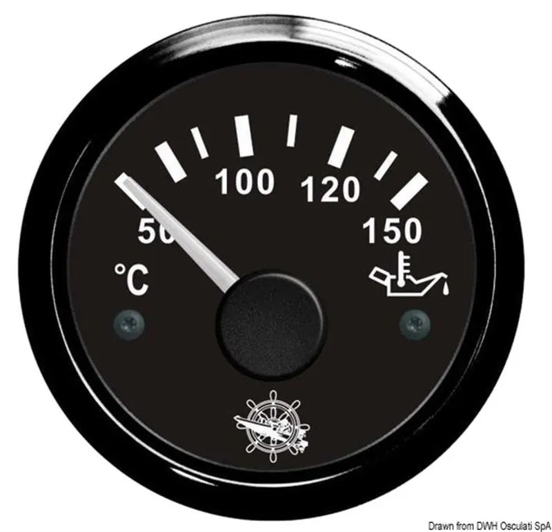 Indicatore temperatura olio 50/150° nero/nera