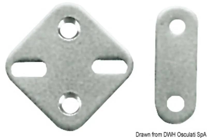 Piastrina inox 19x51 mm
