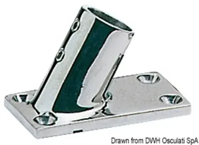 Base inox pulpito 60° 25 mm