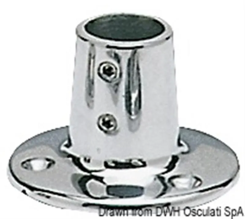 Base inox diritta 22 mm