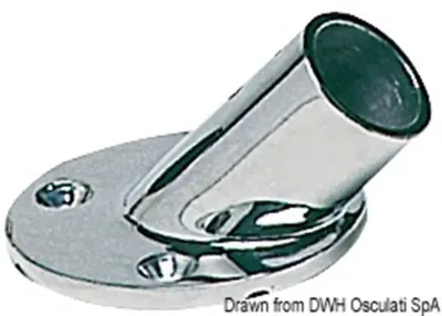 Base inox pulpito 45° 22 mm