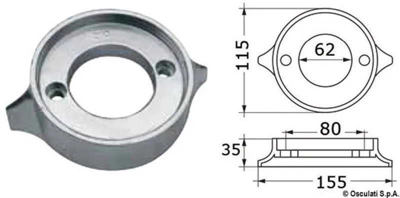 Anodo magnesio collare VOLVO 280/290