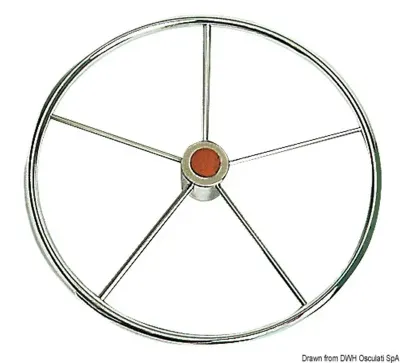 Timone ruota inox 5 razze 600 mm