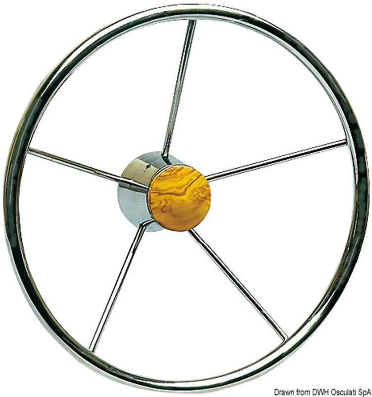 Volante inox 5 razze 420 mm