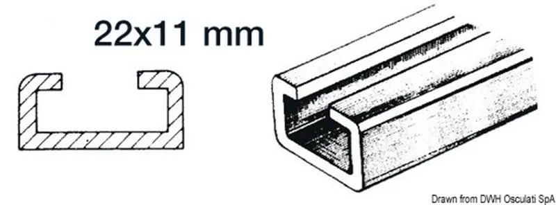 Rotaia in alluminio e scorrevoli nylon