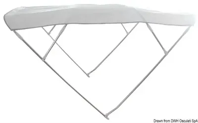 Capottina Bimini Depth 4 archi 190/200 cm bianca