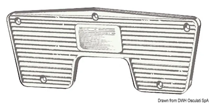 Piastra proteggi poppa 230 x 85 mm