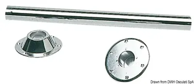 Gambo tavolo fisso 700 mm acciaio cromato