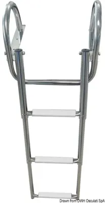 Scaletta 3 gradini bianchi con corrimano