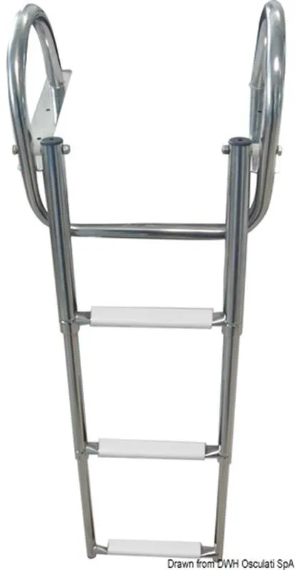 Scaletta 3 gradini bianchi con corrimano