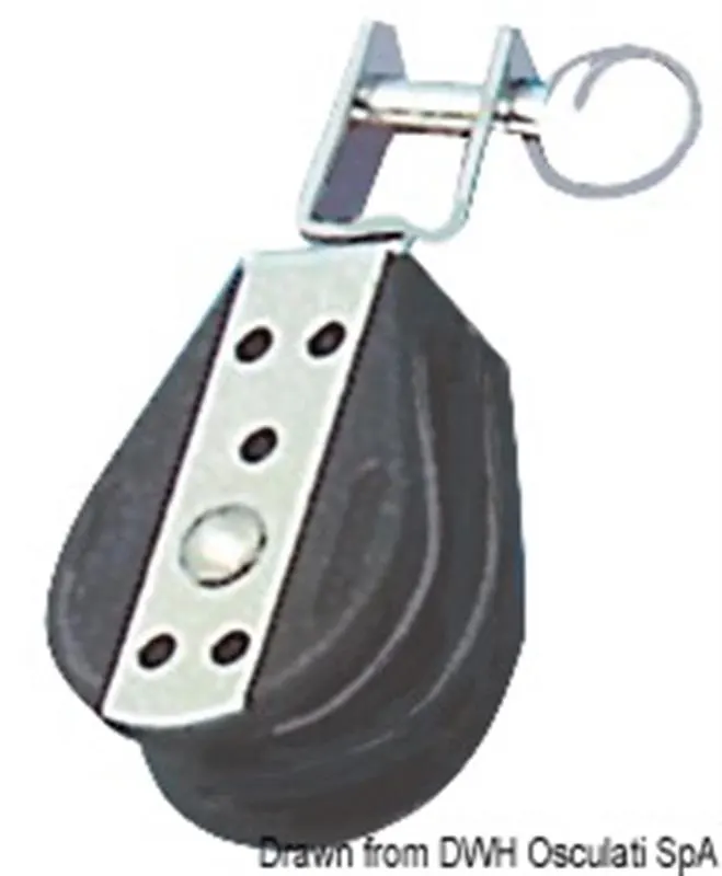 Bozzello sfere 1 puleggia girevole U 6x22