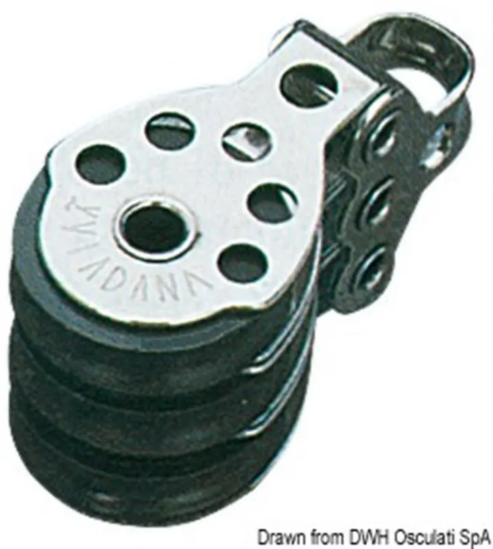 Bozzello 3 pulegge 6x25