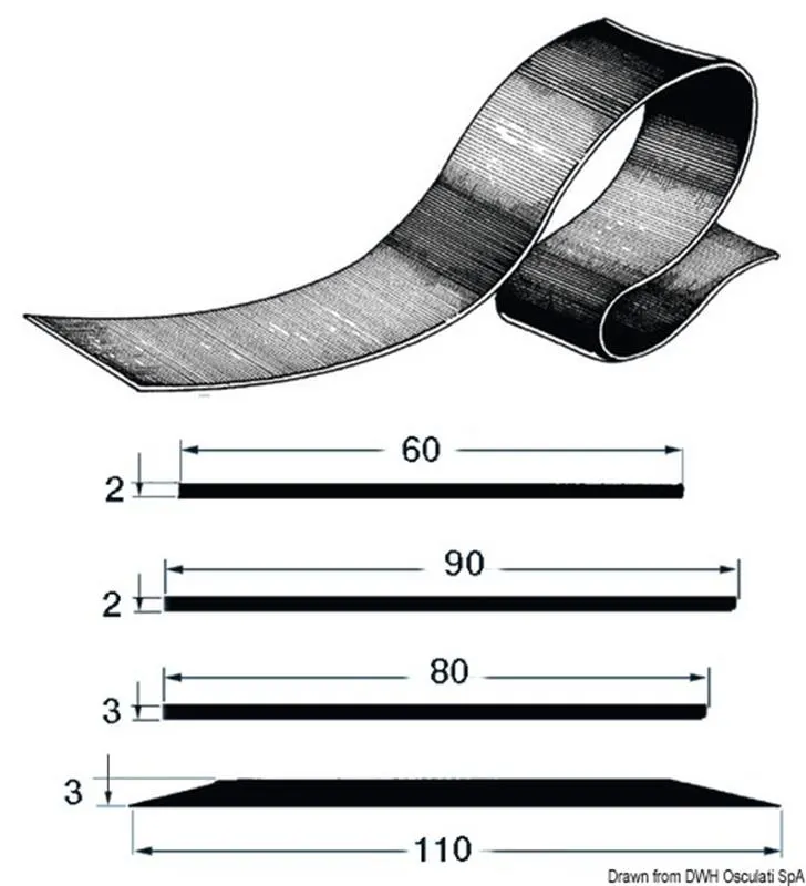 Piattina nera 60x2 mm
