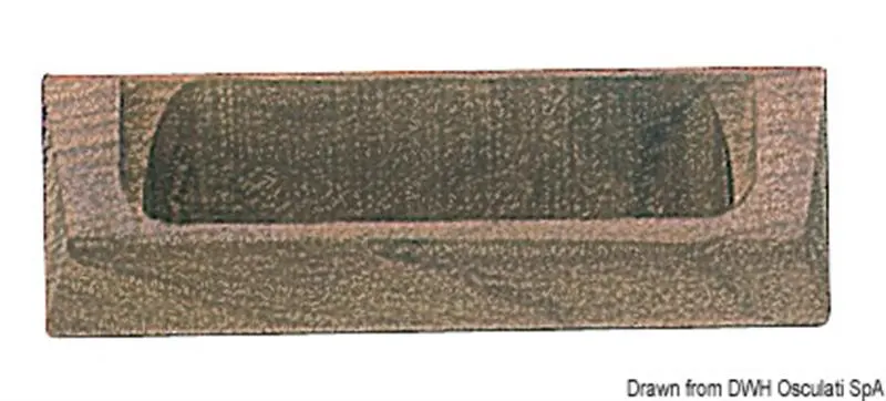 Maniglia teak 87x30