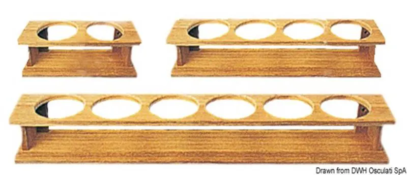 Porta bicchieri teak 425x87x90 mm