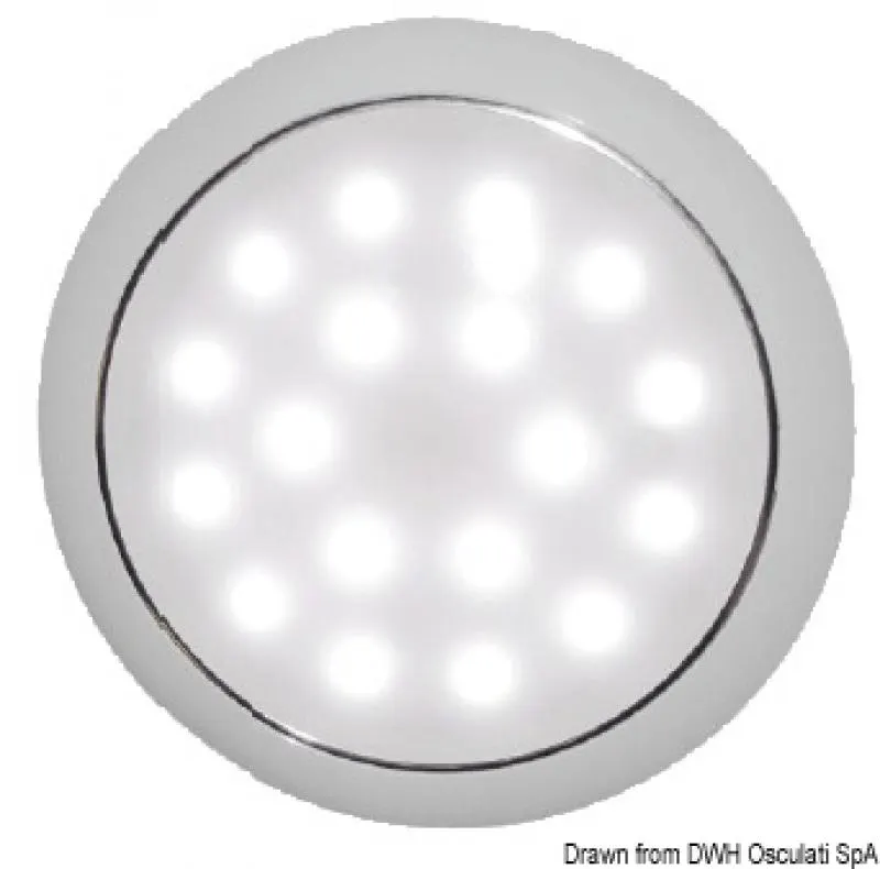 Plafoniera LED senza incasso Day/Night cromata