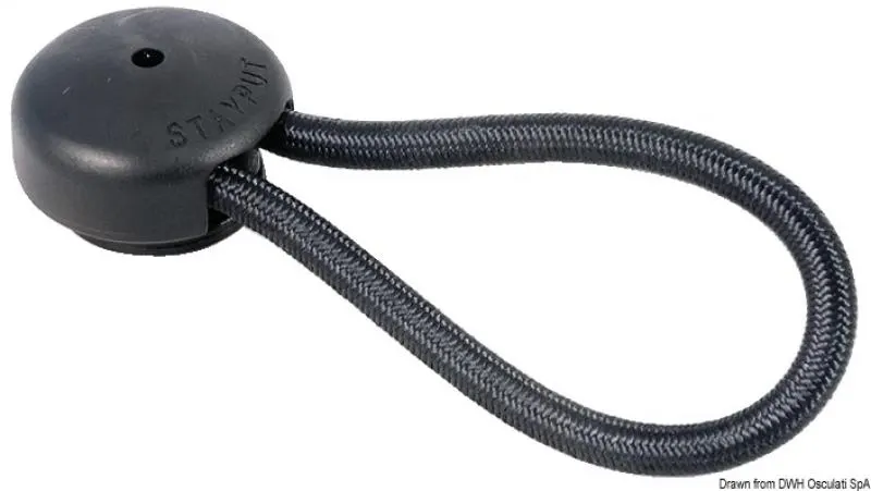 Gancio elastico nero 80 mm