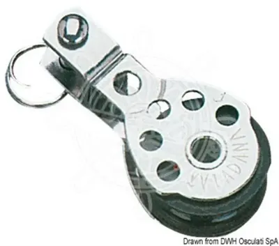 Bozzello 1 puleggia su sfere girevole 8x25
