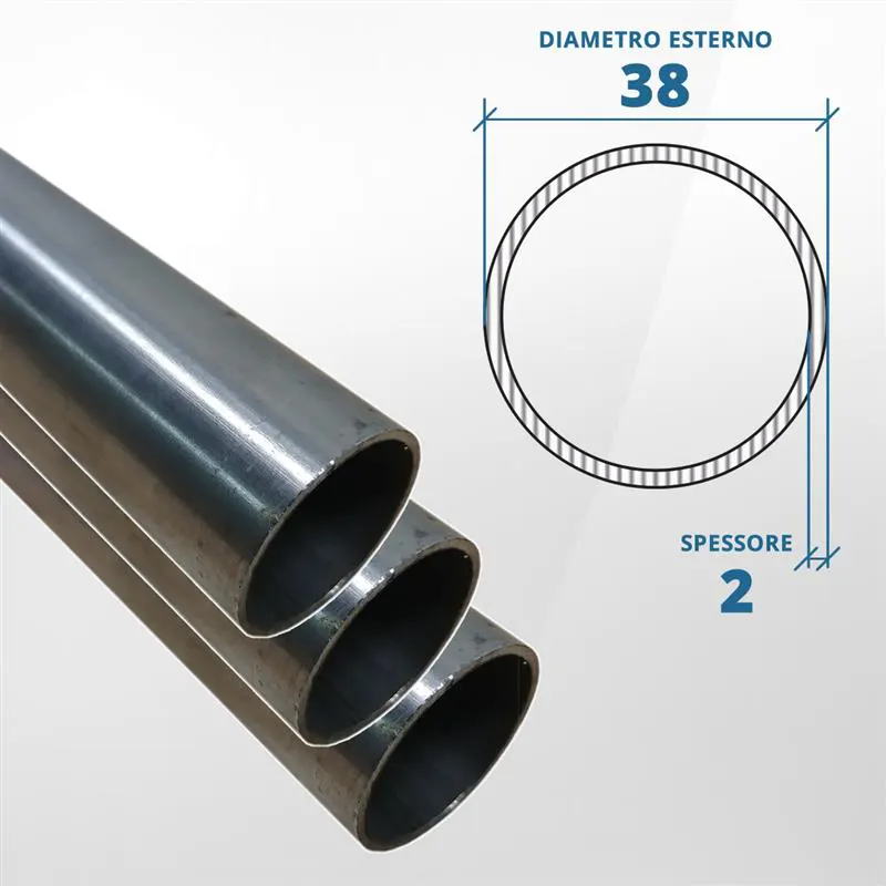 Tubo diametro 38 spessore 2 mm (opaco) - AISI 304