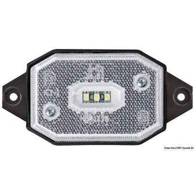 Fanale posizione LED anteriore luce bianca staffa