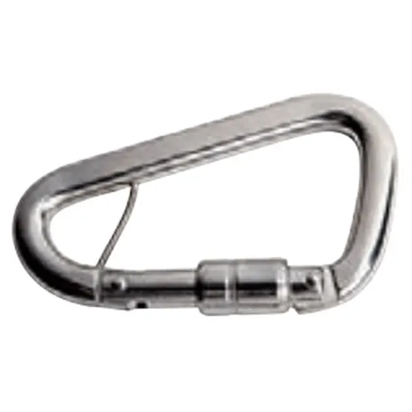 Moschettone in acciaio inox studiato appositamente per le cinture di sicurezza