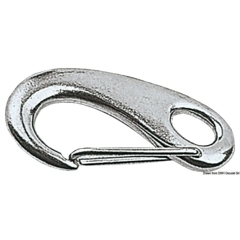 Moschettoni inox a molla mm 70 (confezione da 10 pz)