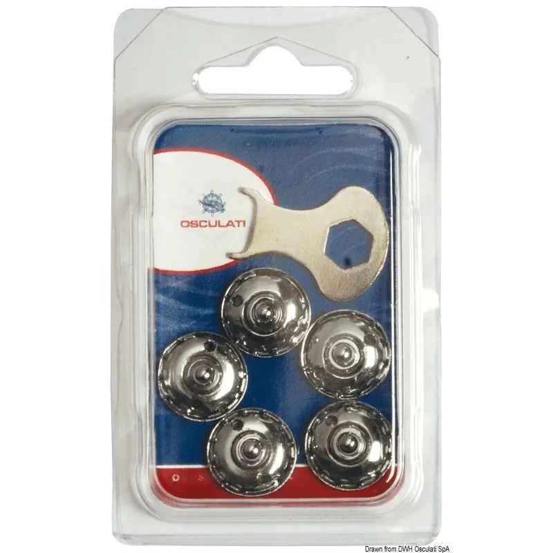 Blister 5 maschi Loxx a ghiera inox