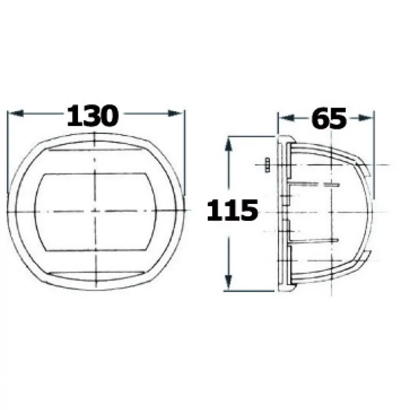 Fanale Maxi 20 verde/nero 24 V