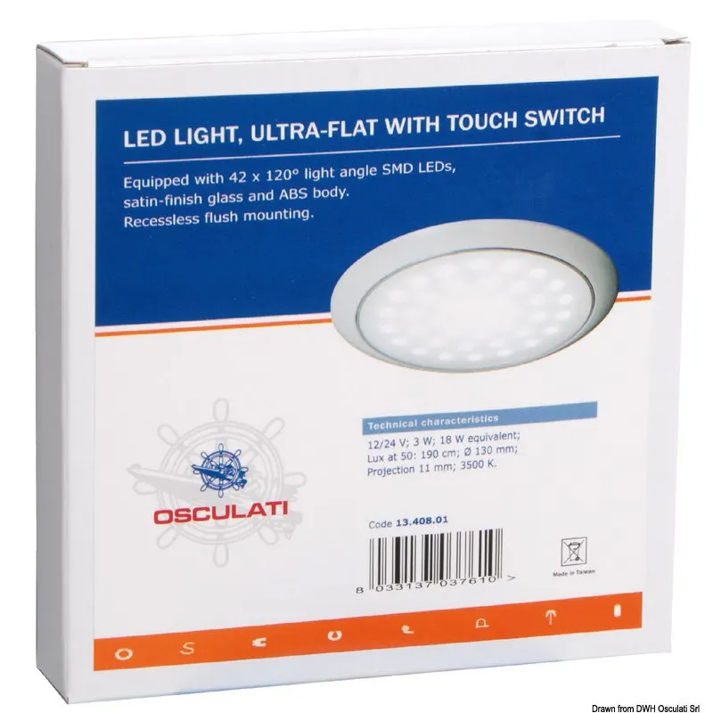 Luce LED ultrapiatta 12/24 V 3 W