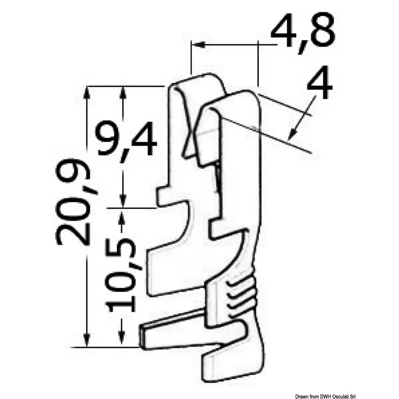 Contatti ottone 1/2,5 mm (confezione da 100 pz)
