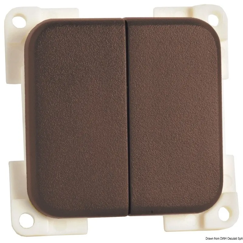 Interrut. ON-OFF marrone doppio