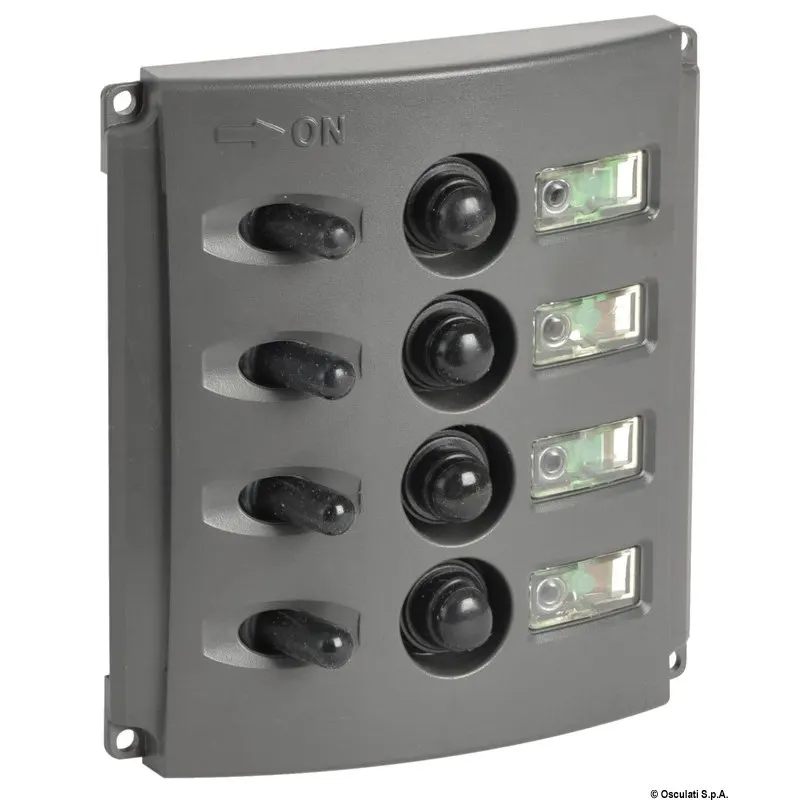 Pannello elettrico fusibili automatici doppio LED