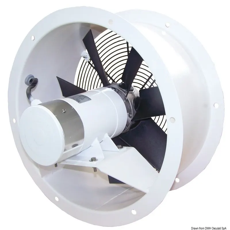 Ventilatore assiale CEM acciaio 24 V 0,3 kW 11 A FA