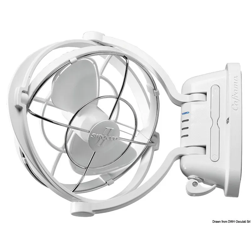 Ventilatore Caframo mod. Sirocco II bianco 12/24V