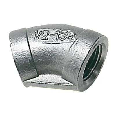 Gomito inox femmina/femmina 45° 1" 1/4