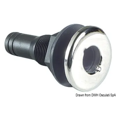 Scarico a mare nylon nero 1" 1/4