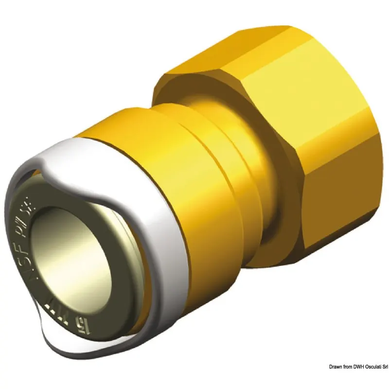 Adattatore WHALE da 1/2" BSP femmina (ottone)