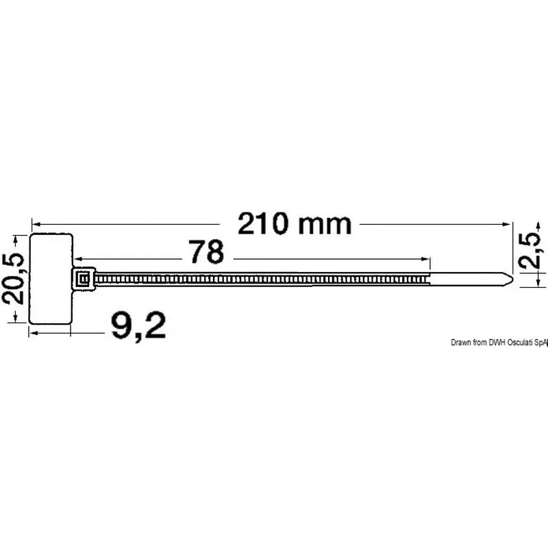 Fascetta con etichetta 2,5 x 110 mm (confezione da 100 pz)
