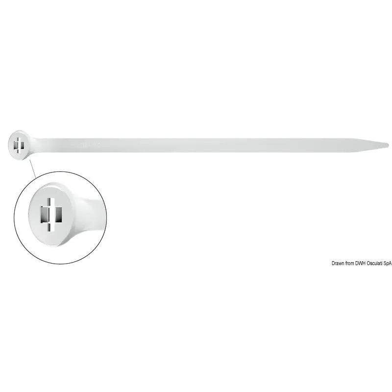 Fascette 2-Lock 4,5x200 mm Ø 3/50 mm con chiusura in inox AISI 316 (confezione da 100 pz)