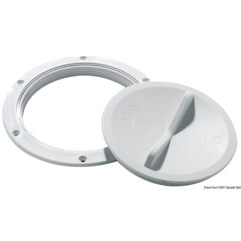 Tappo ispezione bianco 102 mm apertura facilitata