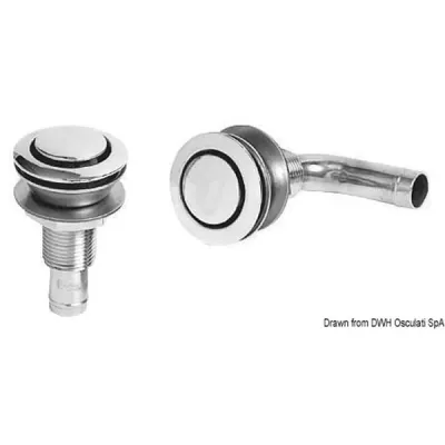 Sfiato inox testa 49 mm dritto