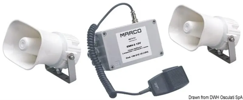 Tromba con fischio 112 dB 24 V a 2 altoparlanti