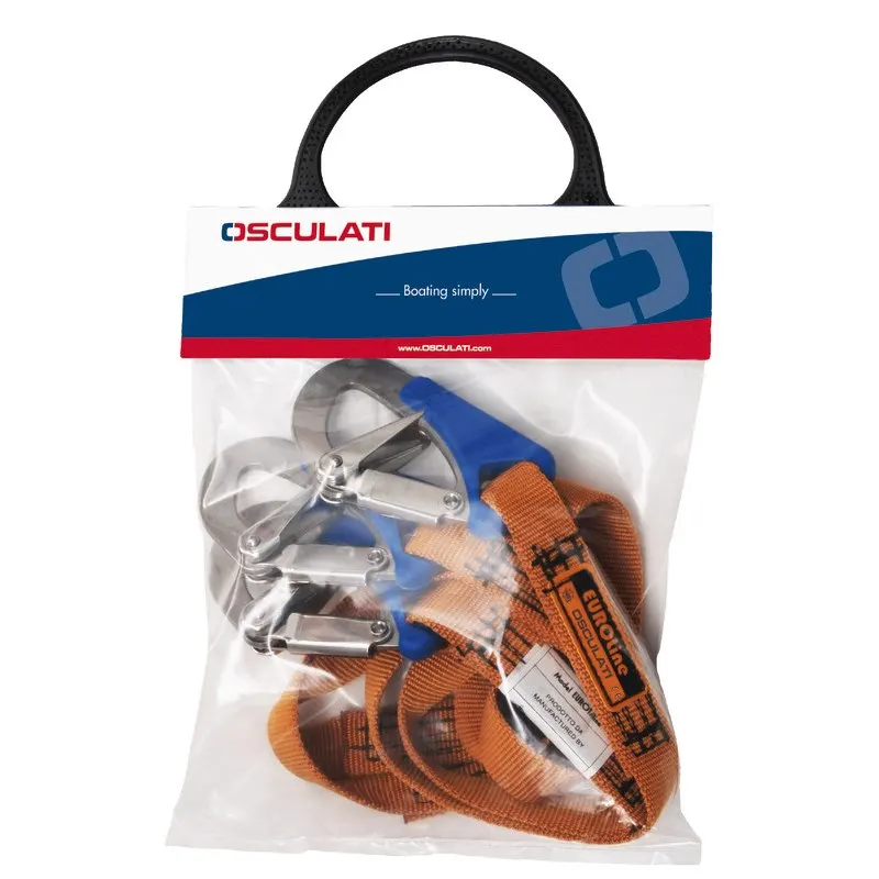 Cordone ombelicale 2 m con 3 moschettoni ad apertura rapida
