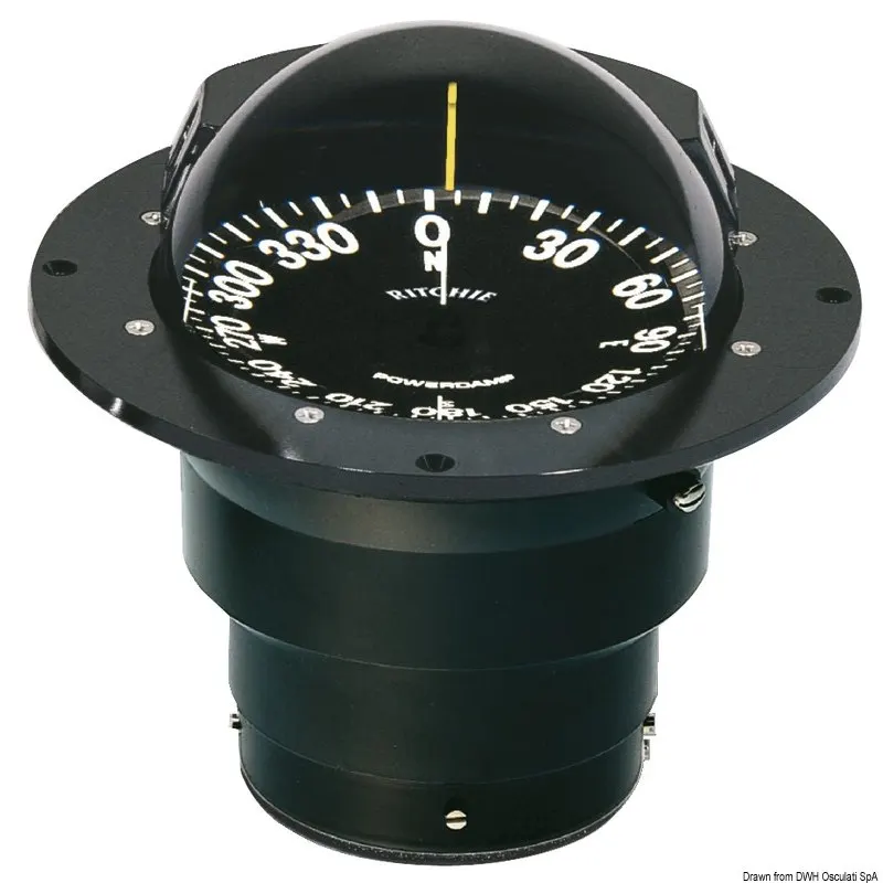 Bussola Ritchie Globemaster 5" incasso nera/nera